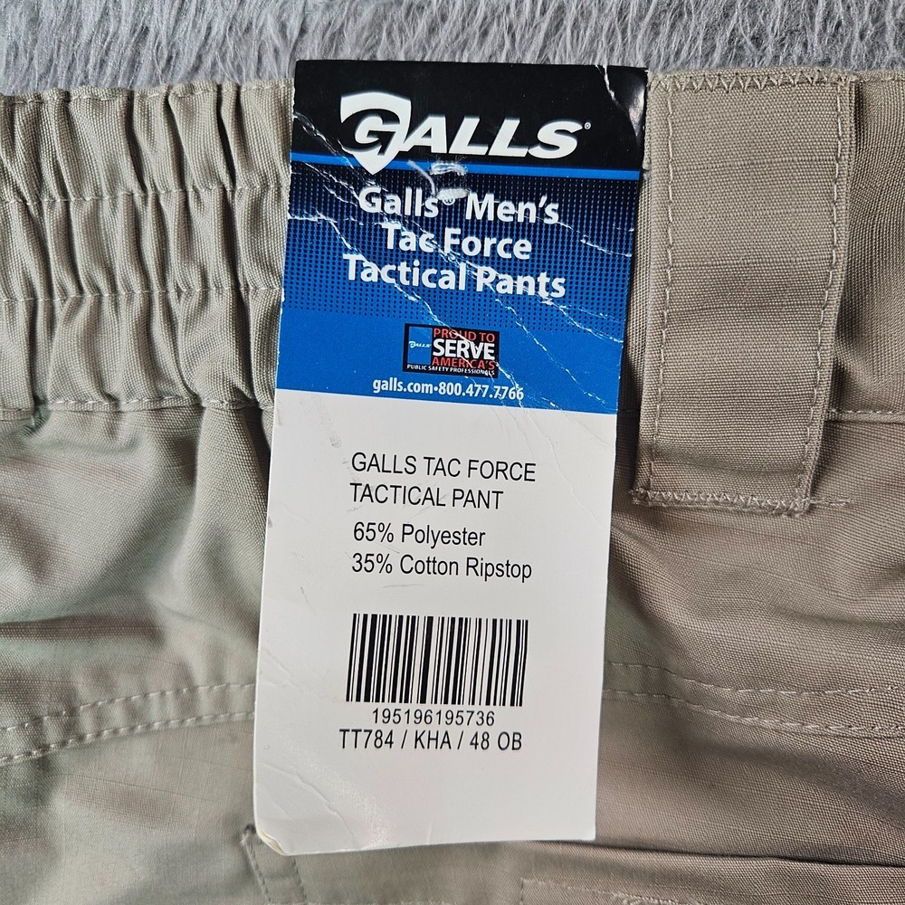 NEW GALLS Tac Force Tactical Cargo Pant Men Size 48 OB Unhemmed‎ Light Khaki